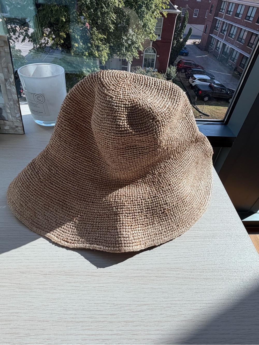 Jenni Kayne Crochet Raffia Sun Hat in Natural - Picture 6 of 7